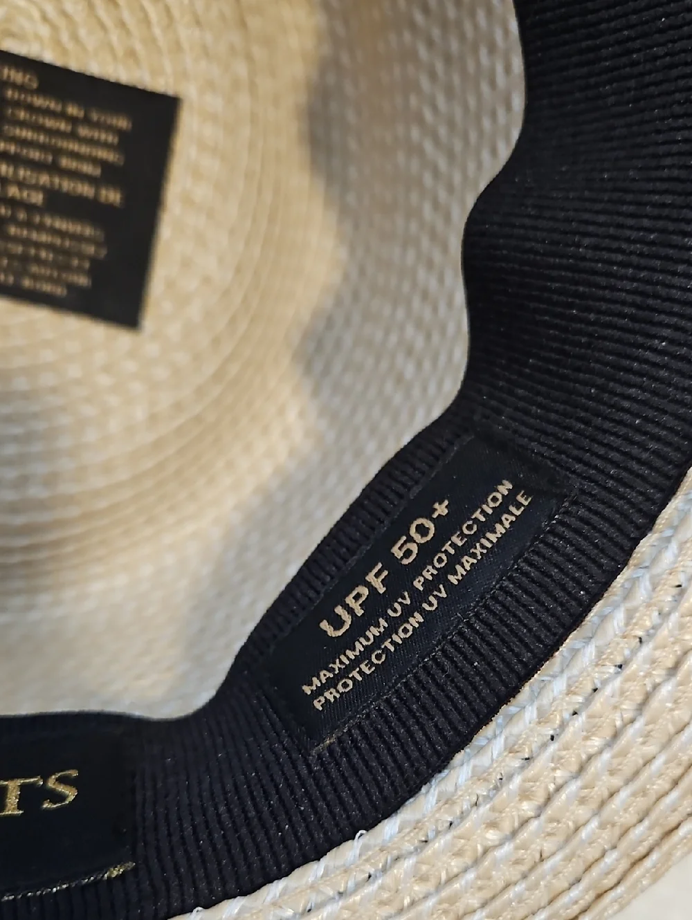 Eric Javits Straw Fedora in Natural with Black Band New - Picture 6 of 15